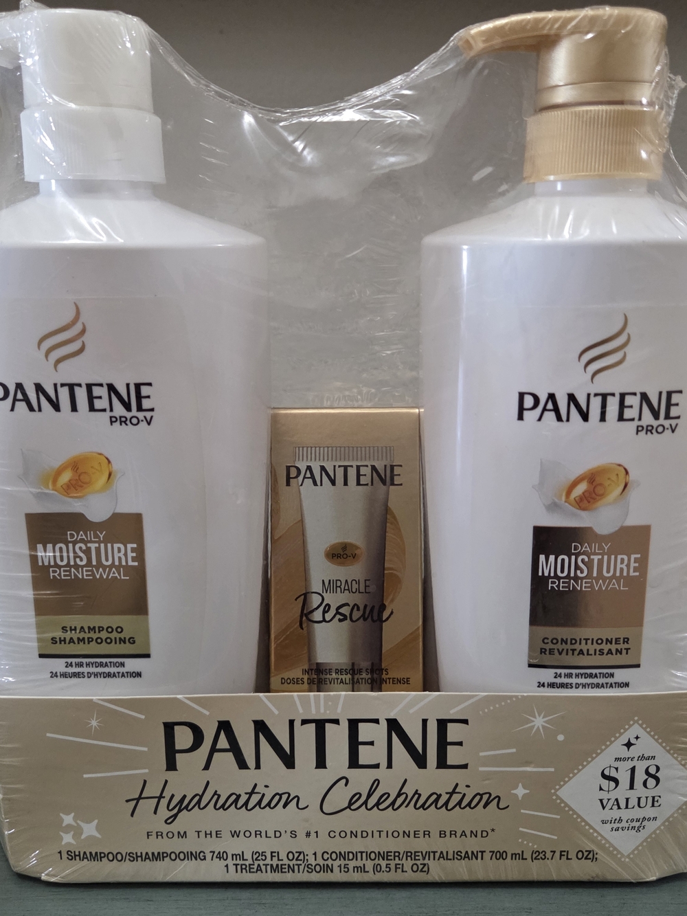 Pantene ProV Hydration Celebration Deluxe Shampoo & Conditioner Set New